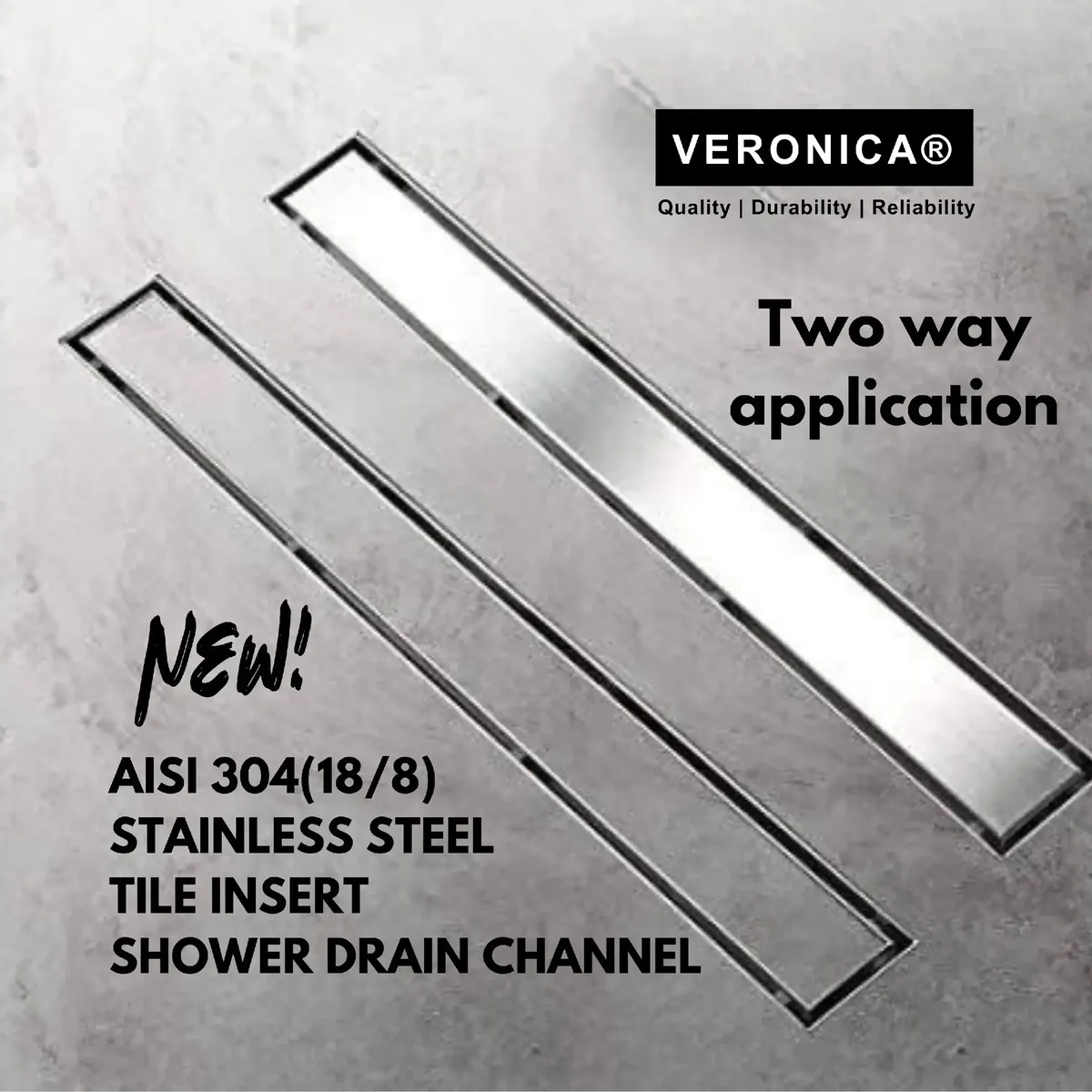 Tile Insert shower Drain Channel Hidden and Modern Floor Drain Solutions - Image 3