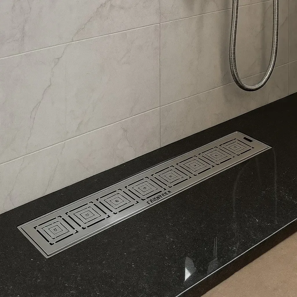 Shower drain channel Glossy bathroom jali 304 grade